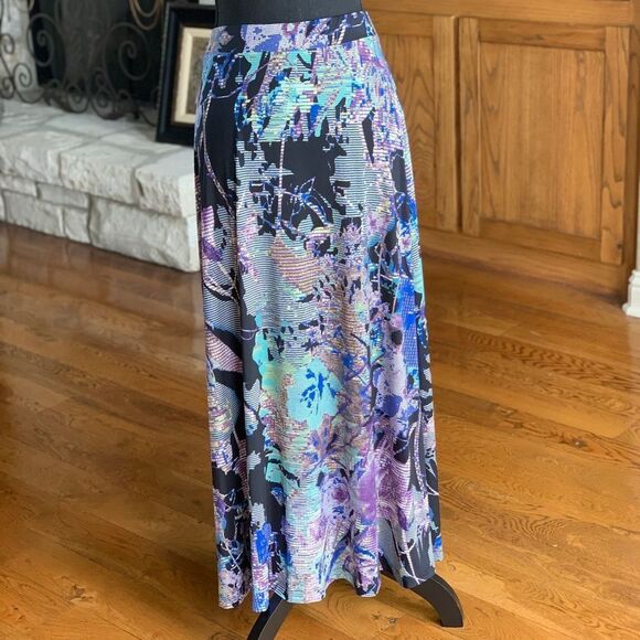KASPER Kaleidoscope‎ Print Column Maxi Skirt - Picture 1 of 9